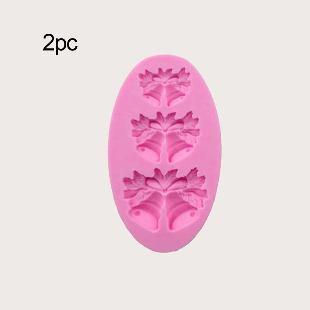 1pc/2pcs/3pcs - 3D Christmas Bell Silicone Mold-Create DIY Cake Decorations and Baked Goods-Kitchen Tools, Christmas Gift