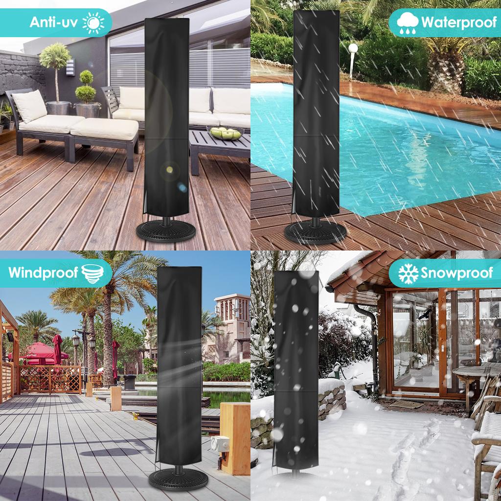 1/2 шт. Водонепроницаемый Оксфордская ткань Уличный солнцезащитный чехол для зонта Прямой чехол для зонта Всепогодный протектор для зонта от солнца для патио 240 см