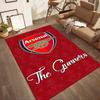 Arsenal Football Team Collage Area Rug Club Logo Player Print Non Slip Rectangular Floor Mat Soccer Fan Living Room Home Decor Carpet