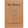 Lcherry Faith Cross Pendant Necklace for Women Religious Christian Jewelry Birthday Christmas Gifts for Women