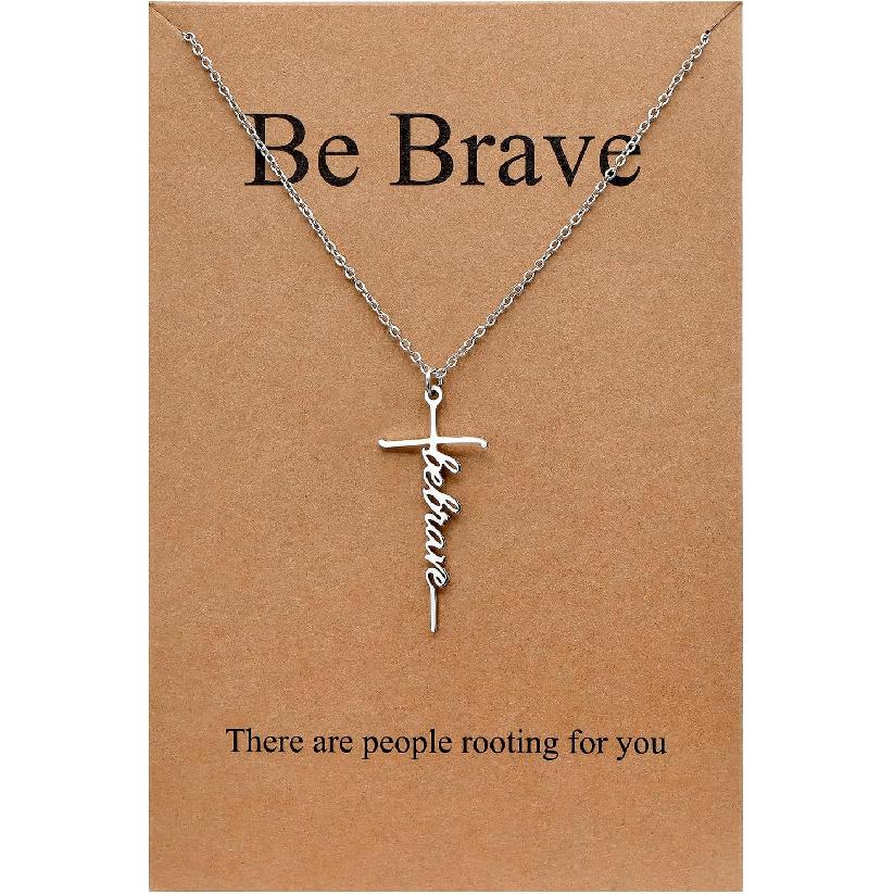 Lcherry Faith Cross Pendant Necklace for Women Religious Christian Jewelry Birthday Christmas Gifts for Women