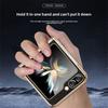 Чехол для телефона Samsung Z Flip 7 6 5 Flip6 Flip5 Flip4 Flip7 с золотой и серебряной рамой, гальванизированная ПУ-кожа, защитная крышка