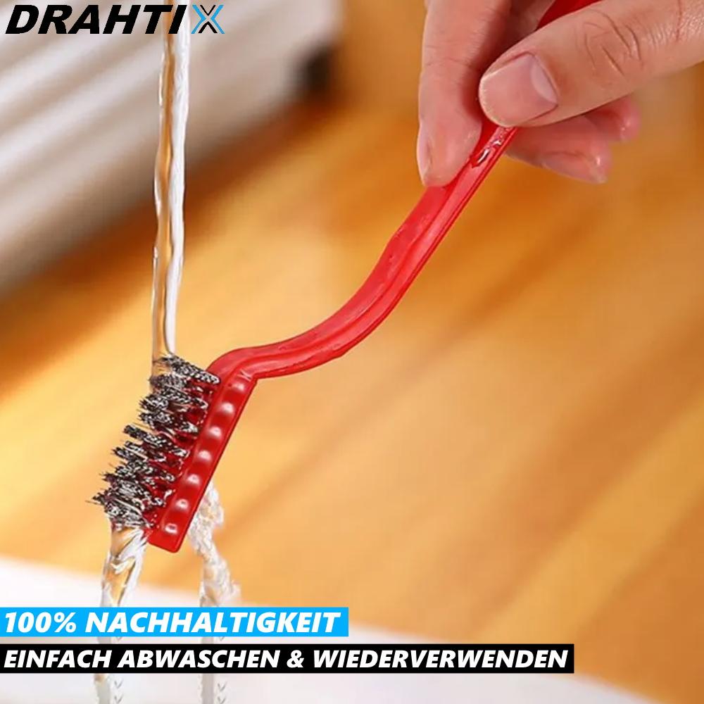 Набор мини-щеток DRAHTIX из латуни, нейлоновая щетка из нержавеющей стали [набор из 3 шт.]