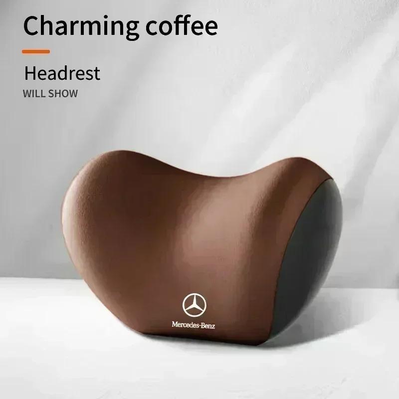 Car Lumbar Back Support Headrest Neck Pillow Car Seat Cushion For Mercedes Benz AMG A B C E S V Class A180 CLK CLA GLE C200 C300 FP1