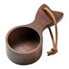 Short Handle Coffee Bean Scoop Walnut Wood Compacts Design For Precise Coffee Grounds Measuring Kitchen Tool Utensils