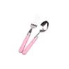 Stainless Steel Portable Children Utensil Set Fork and Spoon 2 Pieces Compact Design Durable Construction Easy to Clean and Carry