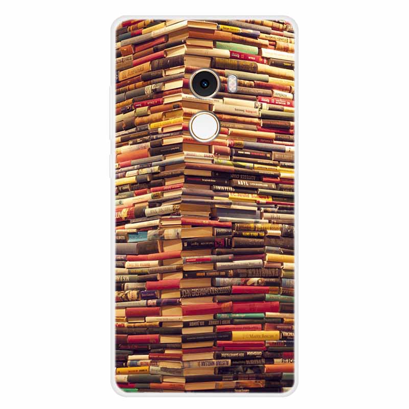 For Xiaomi Mix 2 Case Luxury Soft Silicone Back Cover Case For Xiaomi Mi Mix2 MDE5 Coque TPU Cartoon Bumper Funda Cute Shell