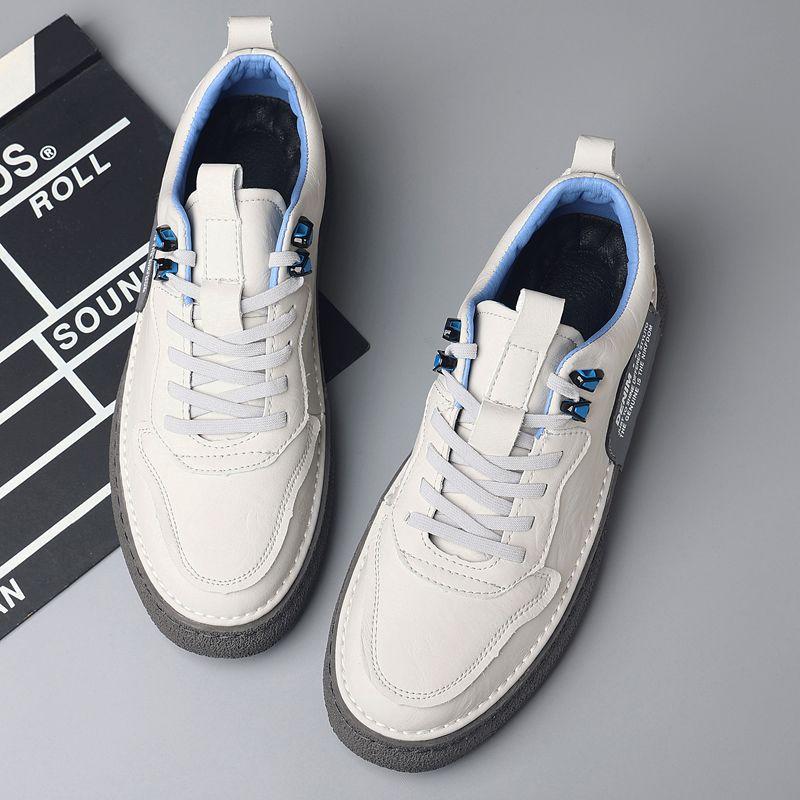 Мужские кожаные повседневные кроссовки