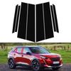 8pcs Car Door Window Column BC Pillar Post Cover Trim PC Material Sticker Fit For Peugeot 2008 2020-2022
