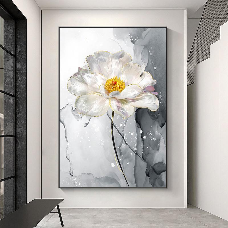 Скандинавские цветы, скандинавские постеры, декоративная живопись, абстрактные принты на холсте Cuadros, настенные художественные картины для гостиной, без рамки