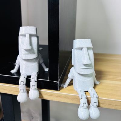 Сидячие фигурки, напечатанные на 3D-принтере, Пасхальные сидячие фигурки, настольные украшения, мини-уникальные сувениры и украшения