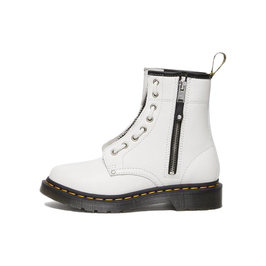 Dr. Martens 1460 Leather 8 Eyelet Short Boots Women Boots White 27624100