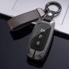 3 Buttons Metal Car Smart Key Cover Case Bag Fob Shell Holder for Ford Territory EV Key Protector Keychain Accessories