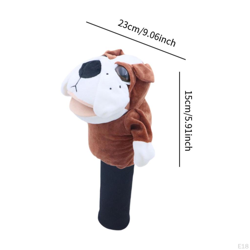 Мягкий чехол для головы клюшки для гольфа в виде животного из дерева, защитный чехол для защиты головы клюшки при транспортировке