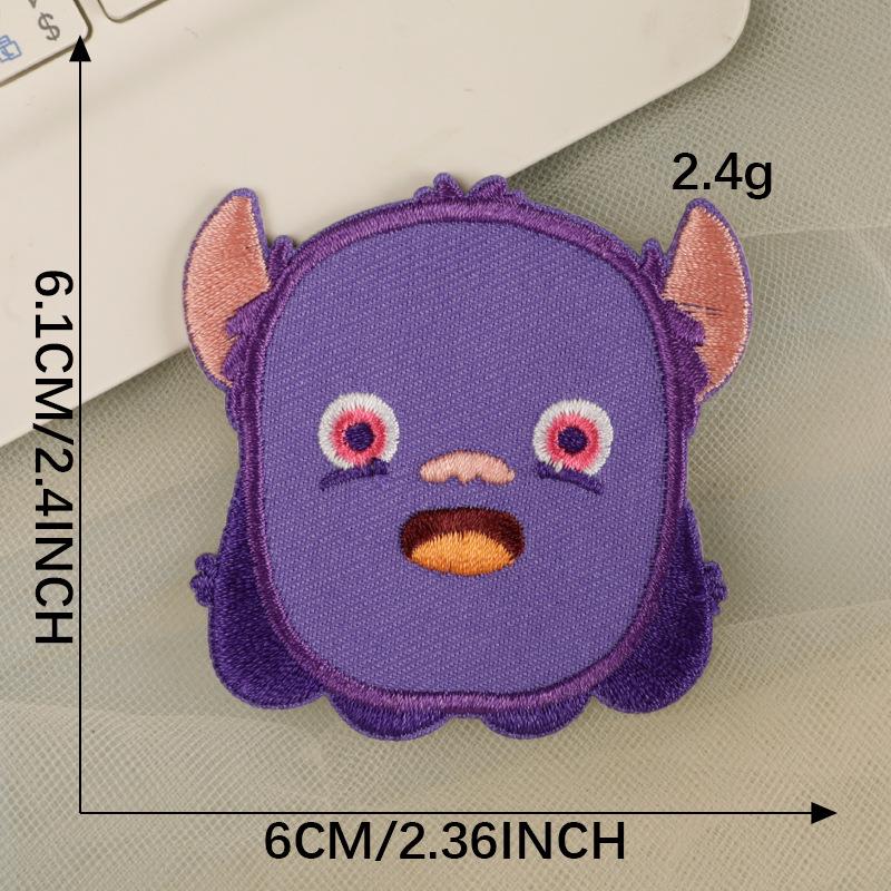 Мультяшный монстр самоклеящиеся вышитые нашивки наклейки для самостоятельного изготовления аксессуаров для одежды