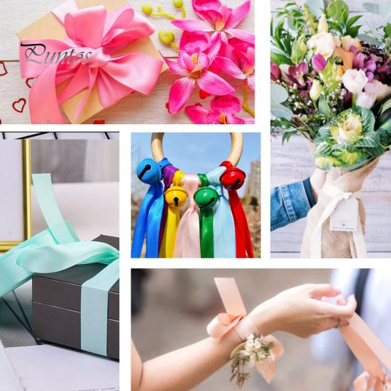 22.8m Solid Color Ribbon 2cm Width Packaging Ribbon Polyester Cake Box Ribbon for Wedding Decor Bouquets DIY Projects