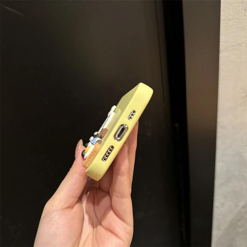 Для iPhone 16 15 14 13 12 11 Pro Max Plus чехол для телефона 3D милая мультяшная игрушка в виде сосиски с ремешком на руку мягкий чехол