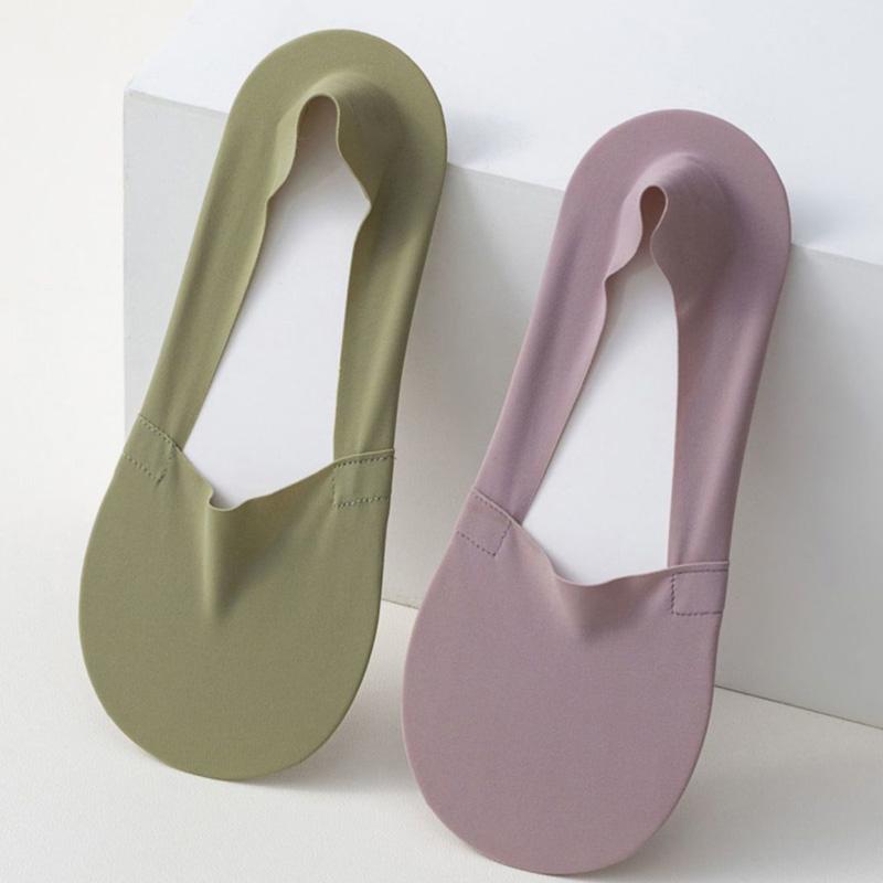 10 цветов, женские носки, летние тонкие носки-лодочки, тапочки, силиконовые противоскользящие хлопковые подошвы, шелковые носки с низким вырезом, невидимые носки