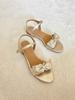 Hyoave Blair Ribbon Sandals - Champagne Gold