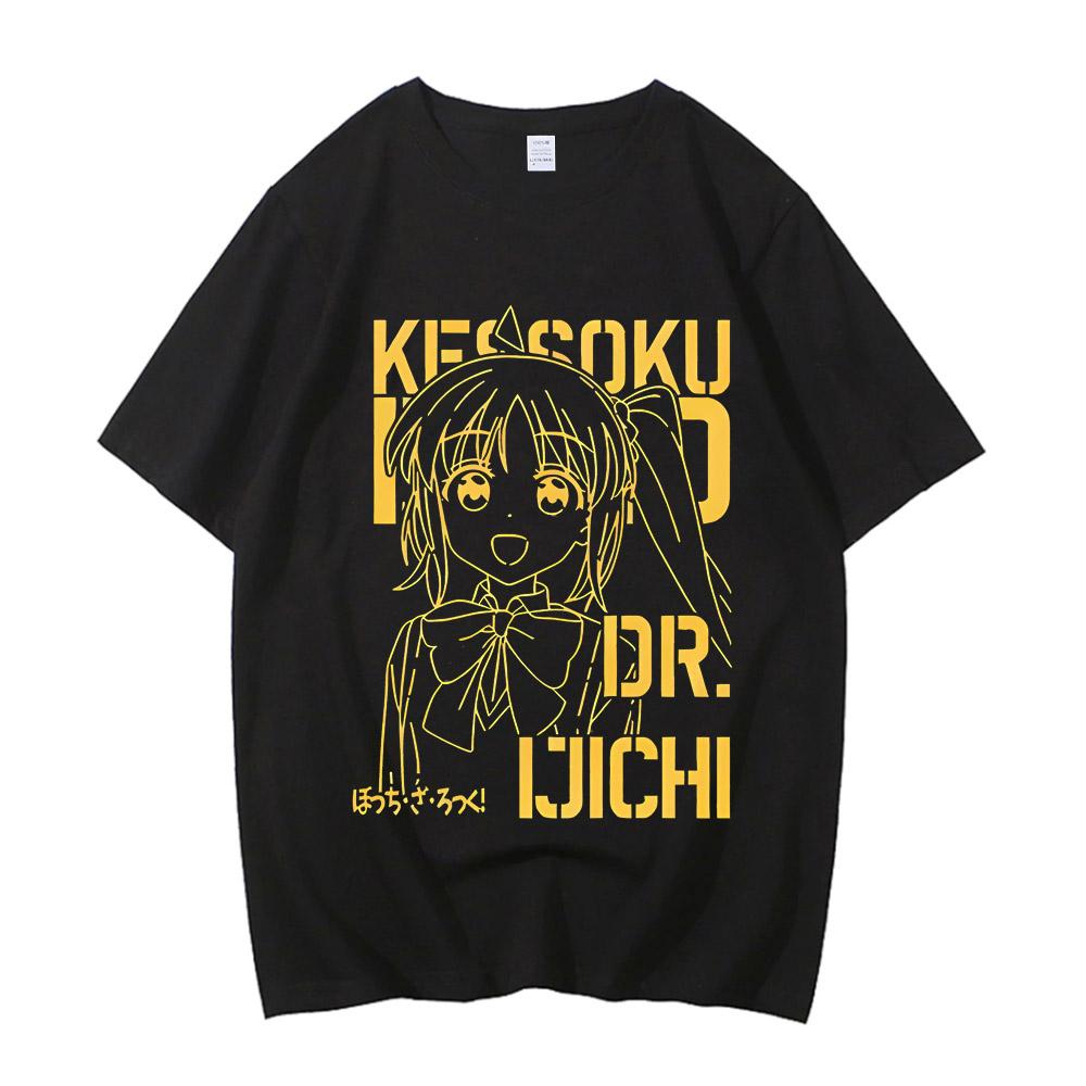 Унисекс Аниме Кос BOCCHI THE ROCK Хитори Гото Лжичи Нидзика Хлопок Повседневные Футболки с Коротким Рукавом Высокое Качество Уличная Одежда