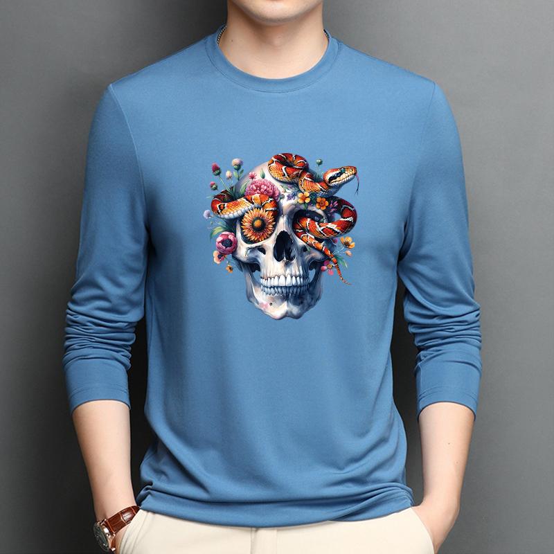 Черепа хип-хопа Термопереводные виниловые цветы Parches Ropa Футболки Толстовки Diy Термопресс Аппликация Одежда Наклейки Нашивки