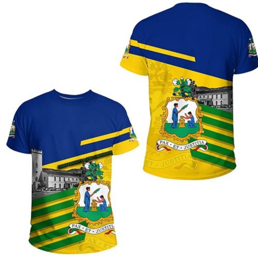 National Pride Polo Shirt with Saint Vincent and the Grenadines Emblem
