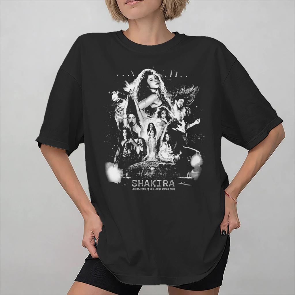 Shakira Las Mujeres Ya No Lloran World Tour Accessories Unisex Women T Shirts Cotton Tee Graphic Printed Tops Tshirt