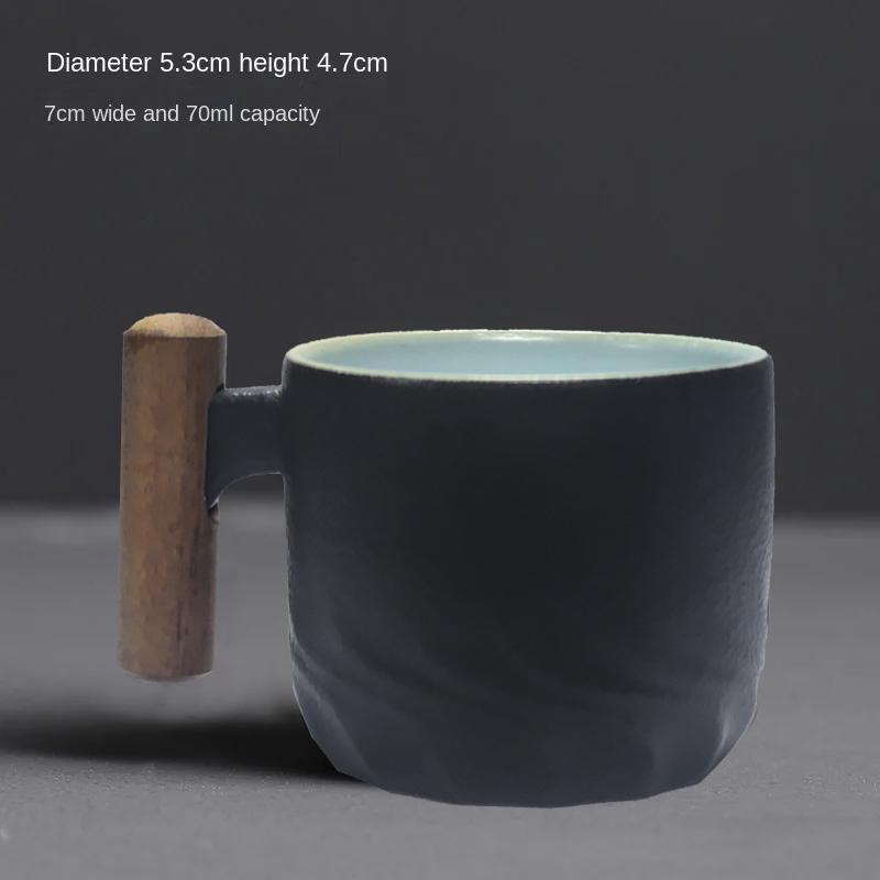 Креативная Изысканная кофейная чашка ручной работы, винтажная кофейная чашка с деревянной ручкой, кружки, чашки, кружки, посуда для напитков, кухня, столовая, бар, дом