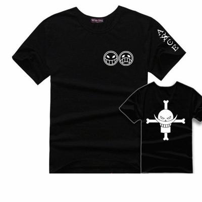 Аниме One Piece Белая Борода Пираты Череп Футболки с короткими рукавами Футболки унисекс