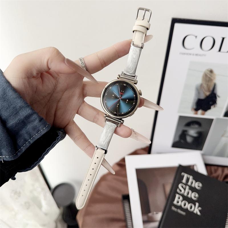 Элегантный кожаный ремешок для 18 мм 20 мм 22 мм huawei watch GT6 41MM xiaomi oppo Тонкий браслет из натуральной кожи для huawei watch Fit Fit2 Fit3 Fit4 ремешок