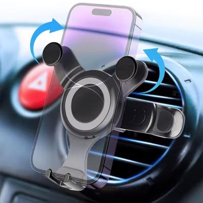 Универсальный автомобильный держатель для телефона, крепление на вентиляционную решетку, вращение на 360 градусов, кронштейн для смартфонов, быстрая установка.