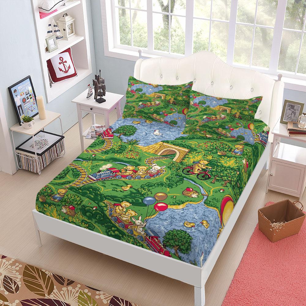 Время Гола Футбол Детский Комплект Простыней с Резинкой Кинг Квин Двуспальный Полный Размер Комплект Постельного Белья