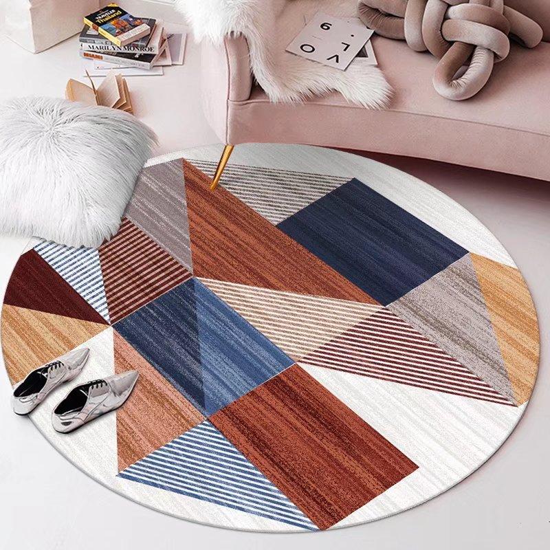 Круглые коврики в японском и корейском стиле для декора спальни, ковры для украшения гостиной, домашний ковер для подростков, коврик для дивана, коврик