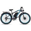 Electric Bicycle Adult Vitilan H5 1000Wx2 Motor LCD Display 52V 25AH Shimano 7 Speed All Terrain Ebike Max Load 150Kg Blue