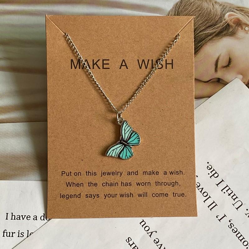 Fashion Women Necklace Korea Style New Butterfly Pendant Necklace Gift For Girl Cute Lovely Neck Jewelry Wholesale Dropshipping