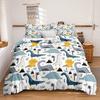 Динозавр Постельное белье Комплект из трех предметов Детская система Динозавр Простыня Простыня Простыня Наволочка