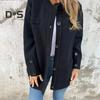 Зимняя женская куртка однобортная средней длины, плотная однотонная верхняя одежда с длинными рукавами, кардиган с круглым вырезом и круглым вырезом, повседневная куртка
