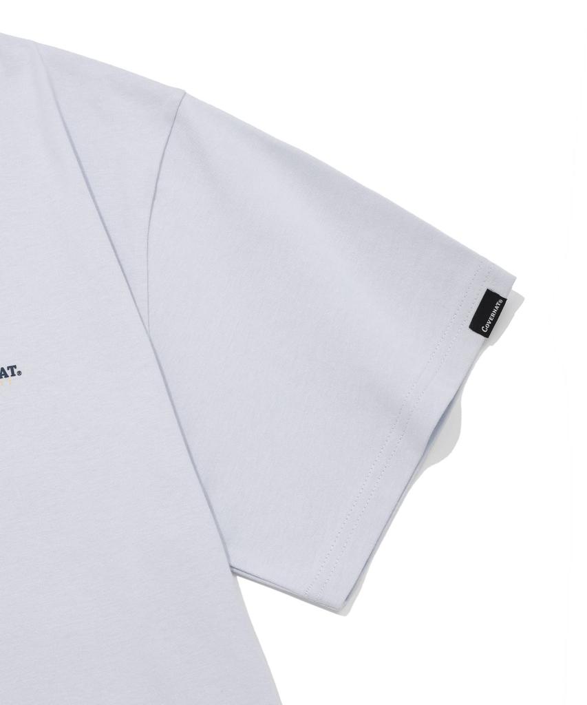 COVERNAT Small Authentic Logo T-Shirt Light Blue