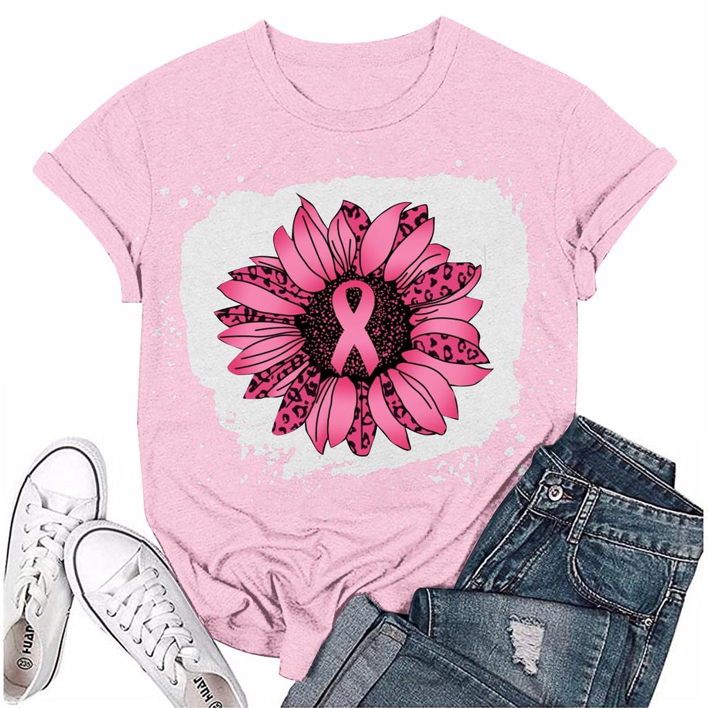 Женская повседневная футболка с коротким рукавом с принтом ленты на груди