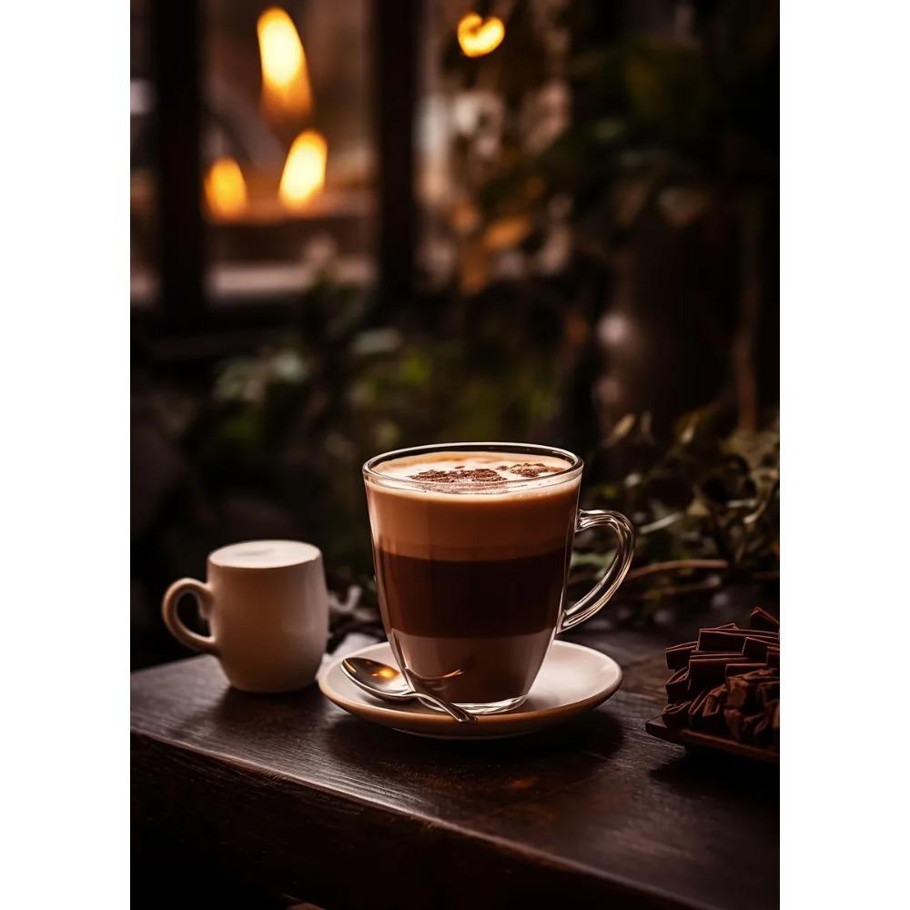 Плакаты с фотографиями кофейной чашки и зерен, Вкусный кофе, Латте, Принты для завтрака, Холст, Живопись, Настенное искусство, Картина, Декор для дома, комнаты