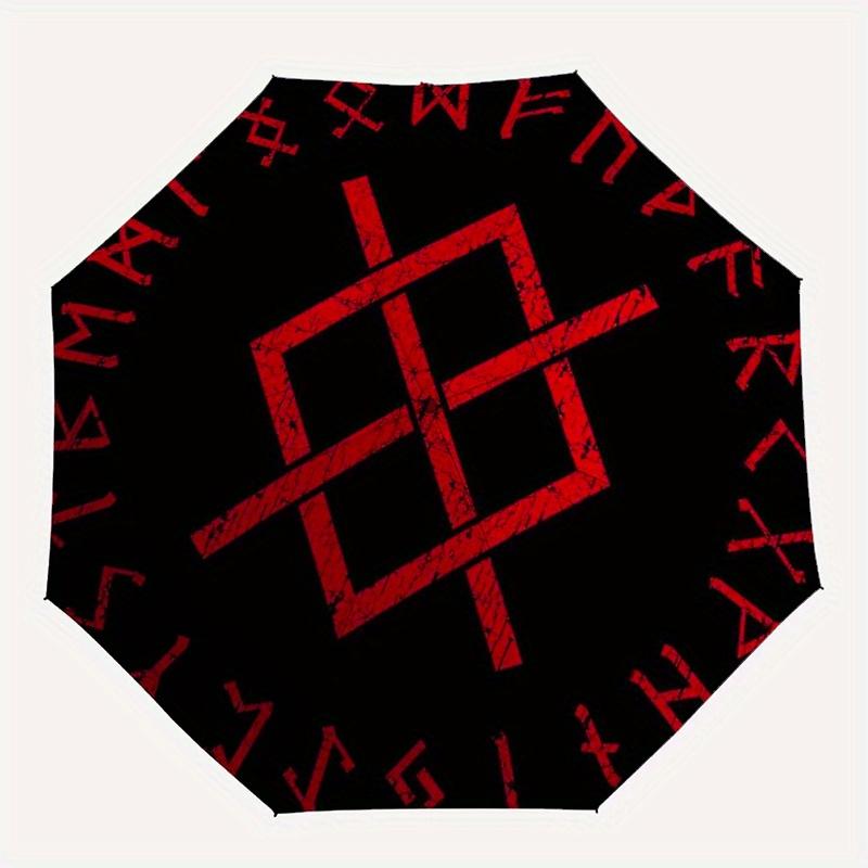Runic Symbol Circular - Unique Design for Any SurfaceUmbrella, Portable 3-Fold Umbrella for Men & Women,Christmas Gift ES313