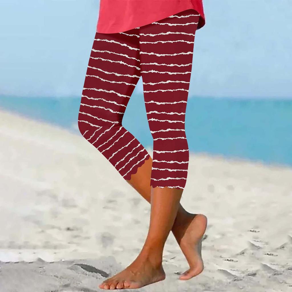 Women's Elastic Waist Pants Skinny Beach Pants