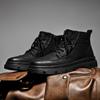 Итальянские брендовые мужские кожаные ботинки, рабочие ботинки на толстой подошве, модные новые зимние мужские высокие ботинки, износостойкие подошвы