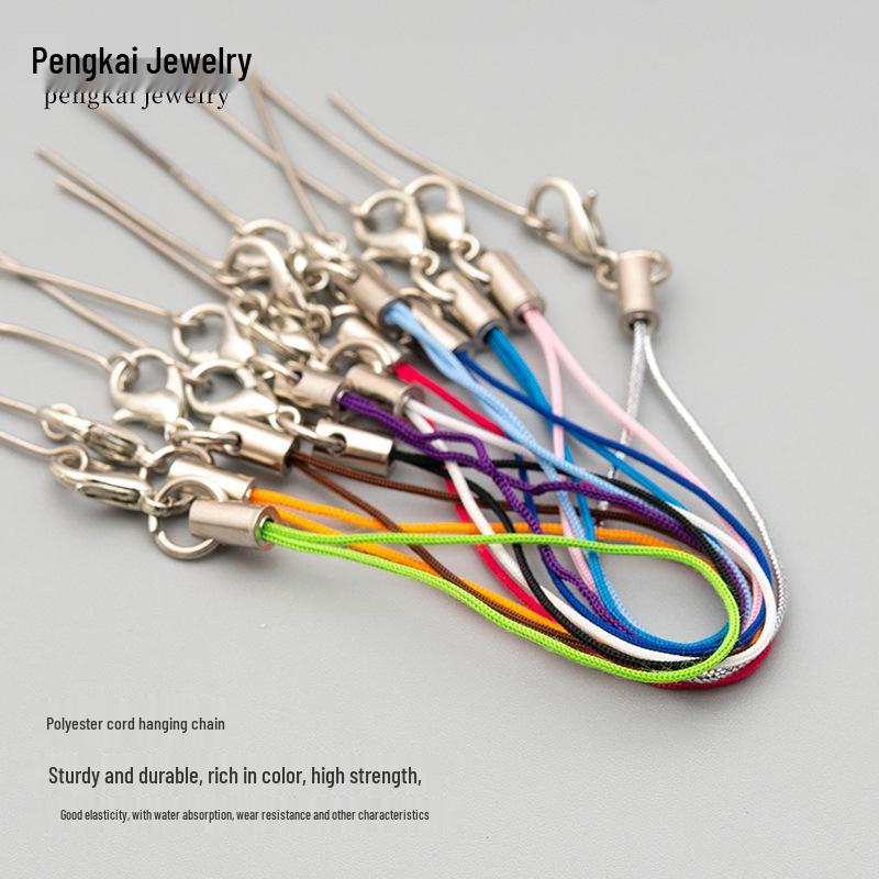 Г-образные булавки для изготовления украшений своими руками и застежка-лобстер, шнур для мобильного телефона с подвеской из полимерной глины и аксессуары для шнурка из шерстяного войлока