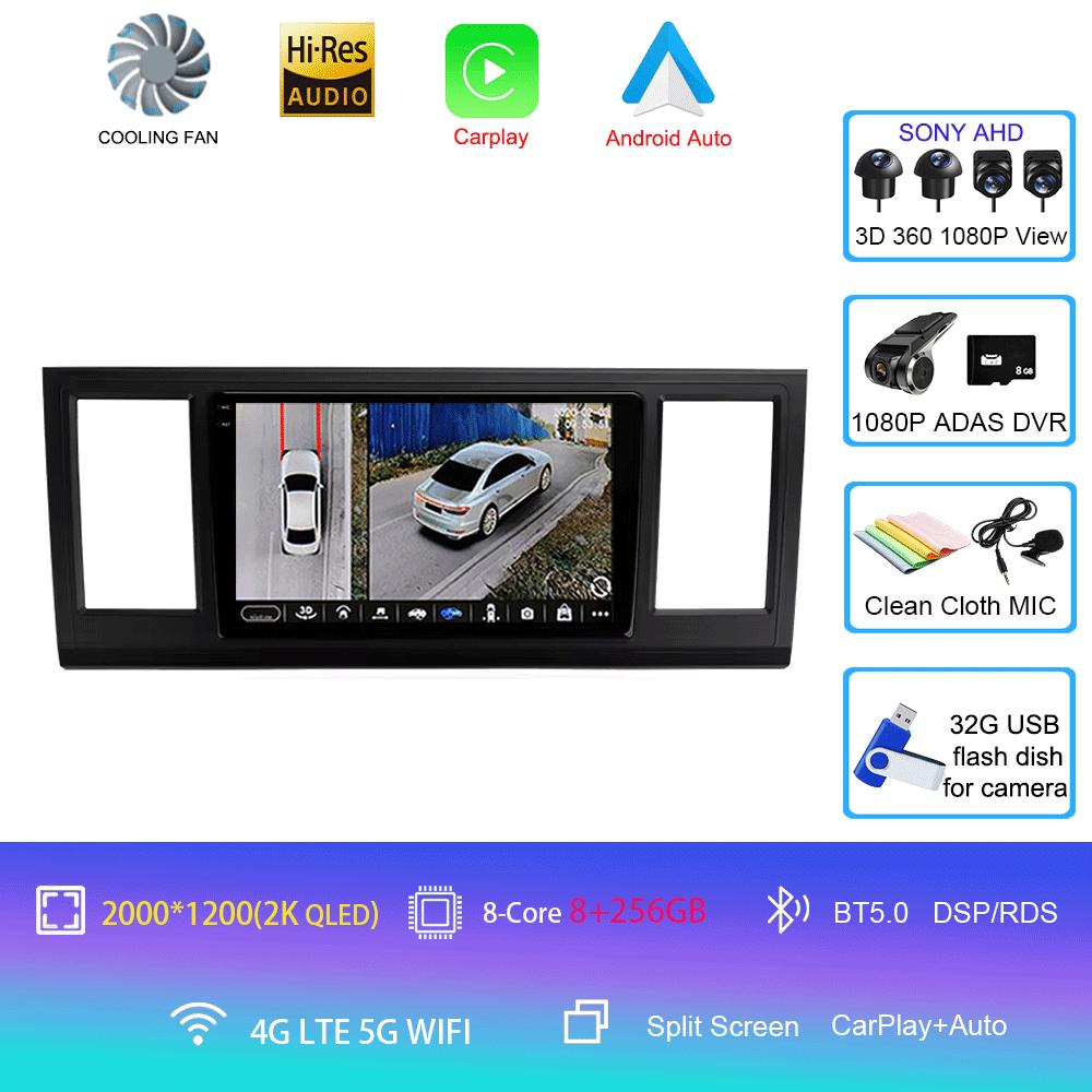 Car Radio Android 14 Carplay Auto Multimedia Player For Volkswagen Caravelle 6 T6.1 T6 2015-2020 Autoradio Stereo 2din Head Unit