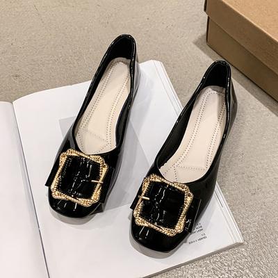 2024 Новые женские мокасины с бантом, острым носком, плоские туфли для женщин, лакированная кожа, неглубокий носок, повседневная обувь для поездок на работу