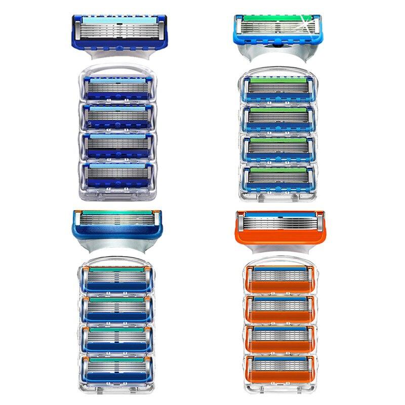 Shaving Razor Blades for 5 Holder Replacement Heads Face Shaver Cassettes 5 Layers Stainless Steel Blade For Men