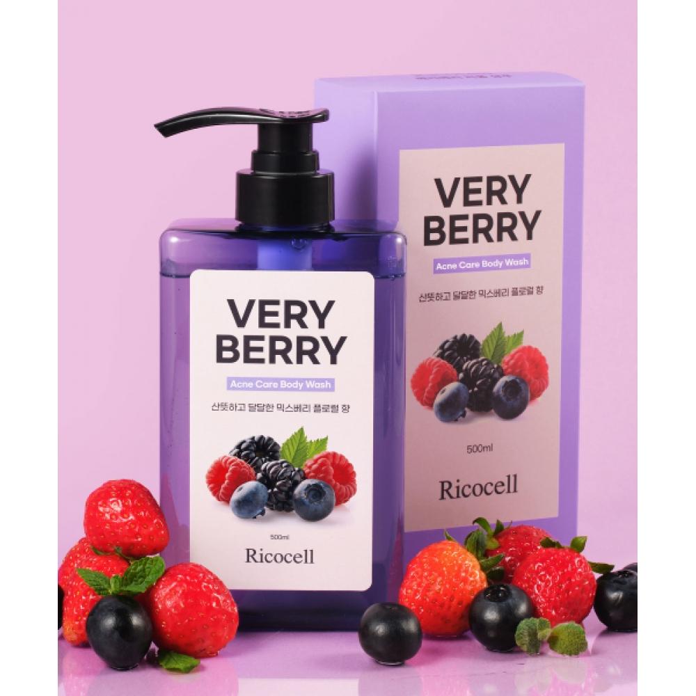 Ricocell Ricocell Berry Berry Back Care Body Wash 500ml Mildly Acidic Moist Hypoallergenic Functional