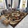 Роскошные большие ковры в европейском стиле для гостиной, золотое украшение, домашний салон, коврик под диван, нескользящие моющиеся ковры для спальни