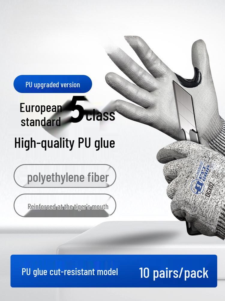 Перчатки 9 уровня защиты от порезов: Режущий, Прокалывающий, Износостойкий; Дышащая Нескользящая Защита для Работы, Чистки Рыбы, Пляжного Поиска и Кухонного Использования.